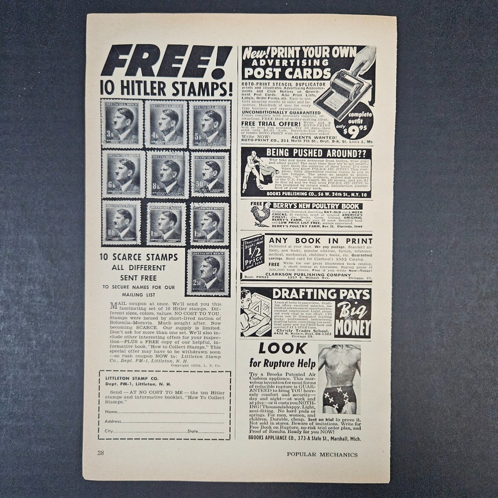 1952 Littleton‎ NH Stamp Company How To Collect Vintage Print Ad Bohemia-Moravia